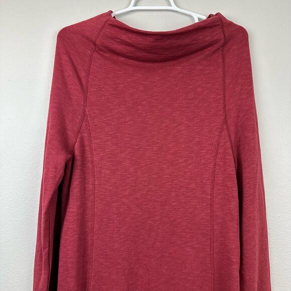 Horny Toad Hideout Cowl Neck Long Sleeve Dress Small Red - Picture 3 of 12